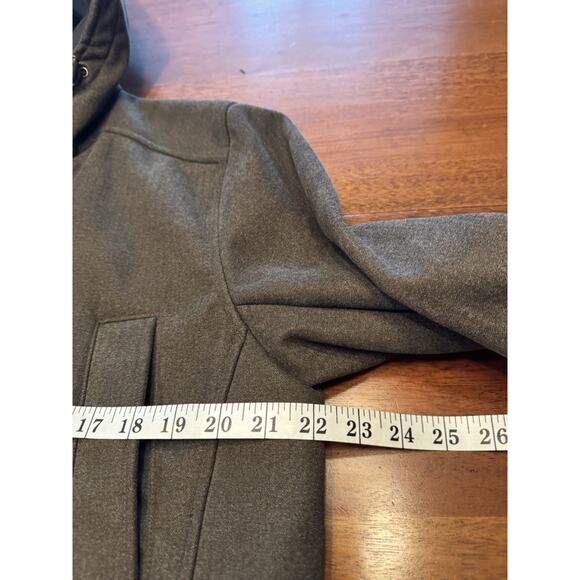 Medium Prana Elkton Jacket Hooded Winter Double Breasted Pea Coat Green - Picture 6 of 12